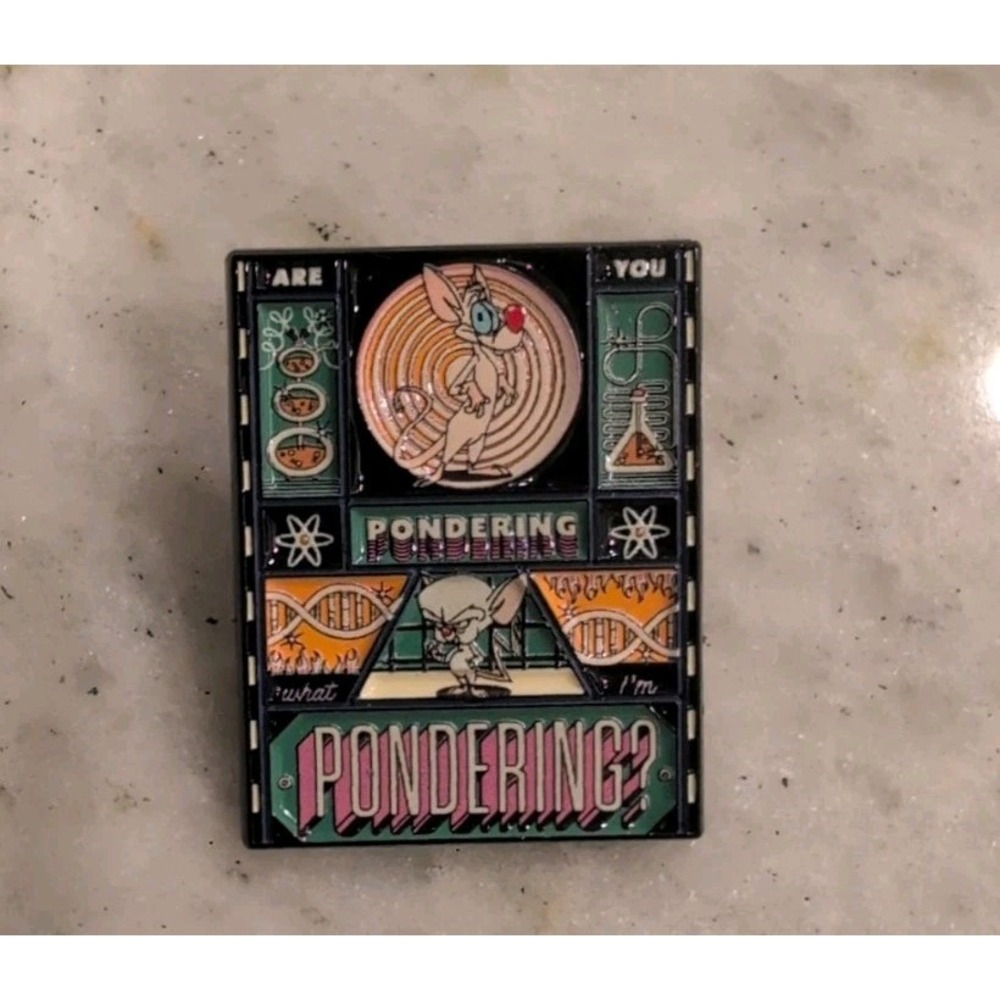 Animaniacs Square Glitter Box Lunch Enamel Mystery / Pinky And The Brain- New!